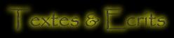 Textes & Ecrits